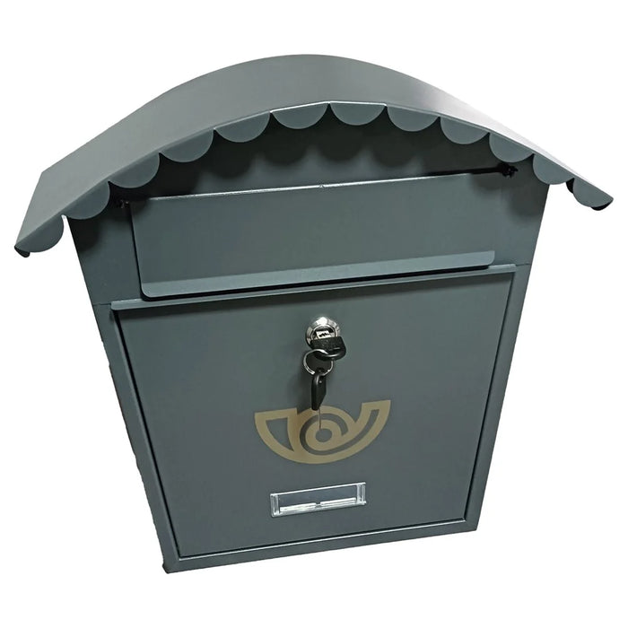 Outdoor Lockable Metal Mailbox European Style Wall Mounted Letter Box Waterproof Suggestion Box - 1