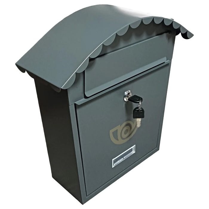 Outdoor Lockable Metal Mailbox European Style Wall Mounted Letter Box Waterproof Suggestion Box - 2