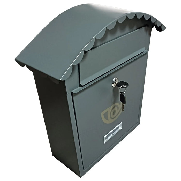 Outdoor Lockable Metal Mailbox European Style Wall Mounted Letter Box Waterproof Suggestion Box - 4