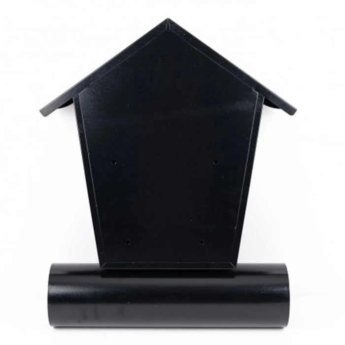 European Style Outdoor Wall Mounted Letterbox Metal Mailbox Lockable Suggestion Box Weatherproof Post Box - Black - 2