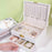 Dual Layer Jewelry Organizer Box with Drawer Large Capacity Lockable PU Leather Storage Case for Necklaces Bracelets Earrings - White - 3