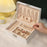 Double Layer Jewelry Box PU Leather Organizer with Lock for Earrings Rings Necklaces Bracelets Storage Case - Black - 4