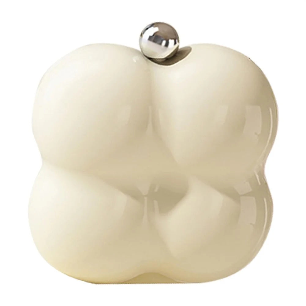 7 Compartments Floral Shape Mini Pill Organizer Portable Jewelry Ring Necklace Storage Box (BPA Free, No FDA) - White - 7