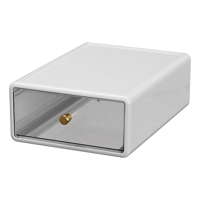 Size L Stackable Desktop Organizer Drawer Storage Box for Makeup Jewelry Office Supplies - 1