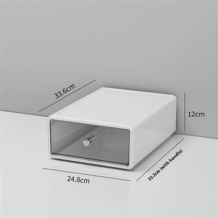 Size L Stackable Desktop Organizer Drawer Storage Box for Makeup Jewelry Office Supplies - 7