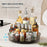 Rotating Storage Organizer For Kitchen Spices Fruit 360° Swivel Base Multi-Function Desktop Container - Transparent Brown - 4