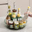 Rotating Storage Organizer For Kitchen Spices Fruit 360° Swivel Base Multi-Function Desktop Container - Transparent Brown - 5