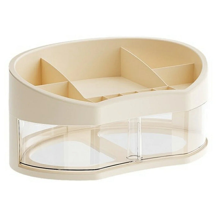 Rotating Makeup Organizer Transparent Drawer Cosmetic Storage Box Large Capacity Cosmetic Organizer - 1