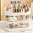 2 Layer Rotating Drawer Cosmetic Storage Box Dustproof Makeup Display Box Transparent Cosmetic Organizer - 4