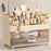 Drawer Cosmetic Storage Box Multi Compartment Makeup Holder Transparent Cosmetic Organizer Dustproof - Cream White - 1