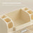 Drawer Cosmetic Storage Box Multi Compartment Makeup Holder Transparent Cosmetic Organizer Dustproof - Cream White - 3