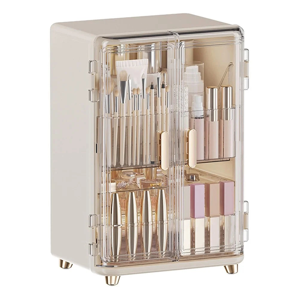 Cosmetic Organizer Storage Box Desktop Dustproof Dressing Table Drawer Transparent Skincare Holder - 1