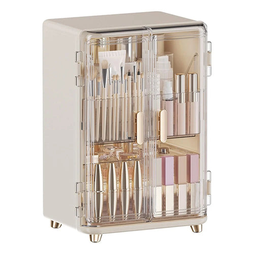 Cosmetic Organizer Storage Box Desktop Dustproof Dressing Table Drawer Transparent Skincare Holder - 1