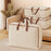 82L Cotton Linen Storage Bag Handheld Quilt Storage Bag Large Capacity Foldable Clothes Organizer for Home Travel - 4