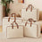 82L Cotton Linen Storage Bag Handheld Quilt Storage Bag Large Capacity Foldable Clothes Organizer for Home Travel - 7