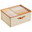 Adjustable Divider Clothes Storage Box Foldable Underwear Organizer Space Saving Wardrobe Sorting Container for Home - Beige - 1