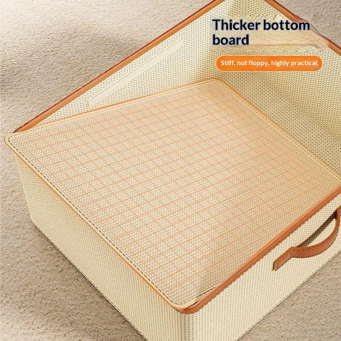 Adjustable Divider Clothes Storage Box Foldable Underwear Organizer Space Saving Wardrobe Sorting Container for Home - Beige - 7