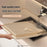 45×35×25cm Large Striped Storage Box Foldable Lidded Organizer with Reinforced Handles for Wardrobe Closet - Beige Stripe - 2
