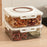 5 Compartment Storage Box with Handle Transparent Kitchen Container Fresh-Keeping Storage Container for Spices Dried Fruits (No FDA) - Coffee - 4