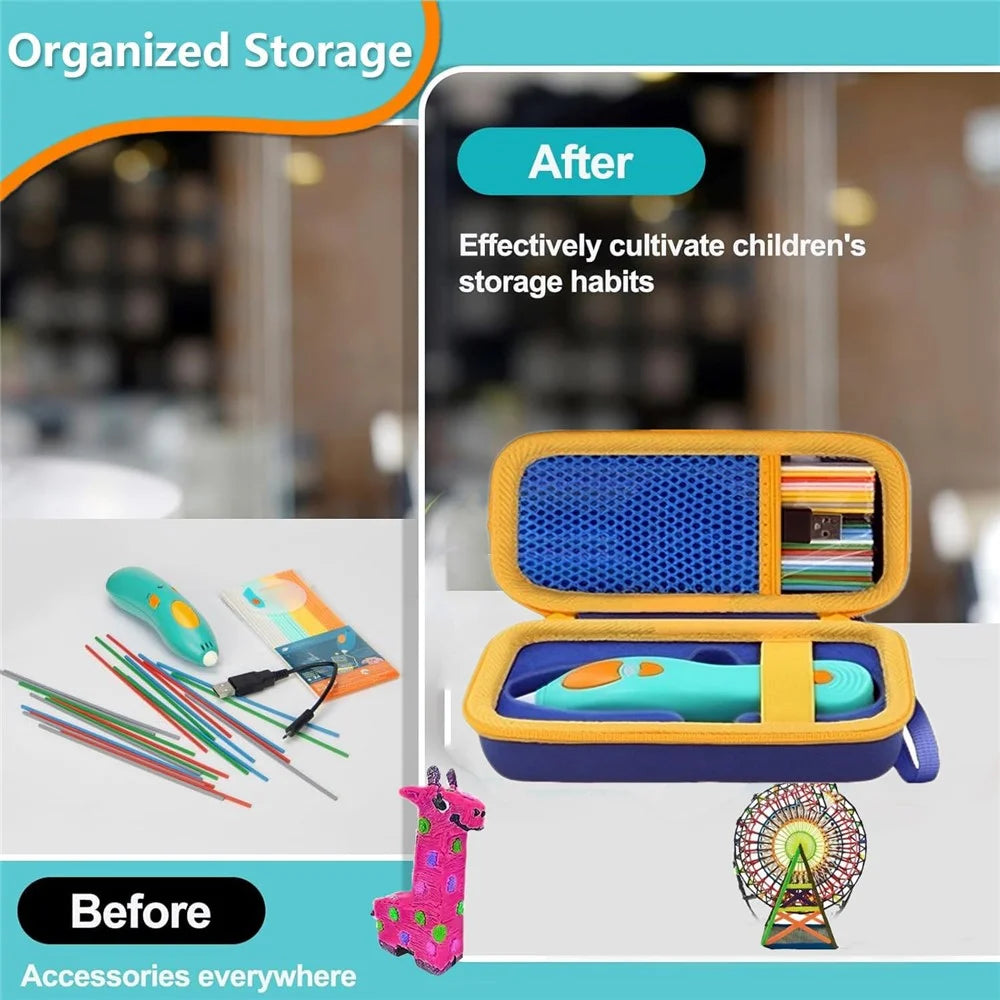 For 3Doodler Start+ Essentials 2024 / 2023 3D Printing Pen Carrying Case Portable Storage Bag - 6