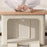 100L 60 x 42 x 40CM Foldable Storage Box For Clothes Bedding Double Window Steel Frame Heavy Duty Linen Cotton Organizer - Yellow - 4