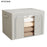 24L 40 x 30 x 20CM Oxford Fabric Storage Box with Window Foldable Organizer for Clothes Toys Books - Grey - 1