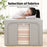24L 40 x 30 x 20CM Oxford Fabric Storage Box with Window Foldable Organizer for Clothes Toys Books - Grey - 3