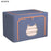 24L 40 x 30 x 20CM Foldable Storage Box with Cat Ear Window Cationic Fabric Steel Frame Organizer - Blue - 1