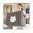 66L 50 x 40 x 33CM Foldable Storage Box with Cat Ear Window Cationic Fabric Steel Frame Organizer - Grey - 3