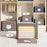 66L 50 x 40 x 33CM Foldable Storage Box with Cat Ear Window Cationic Fabric Steel Frame Organizer - Grey - 5