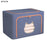 100L 60 x 42 x 40CM Foldable Storage Box with Cat Ear Window Cationic Fabric Steel Frame Organizer - Blue - 1