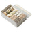 Underwear Organizer Box 17 Compartments Foldable Drawer Divider with Lid for Socks Bras Clothes Storage - Light Grey - 1