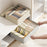 Underwear Organizer Box 17 Compartments Foldable Drawer Divider with Lid for Socks Bras Clothes Storage - Light Grey - 4