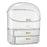 Clear Makeup Organizer Box With Lid 2 Drawer Storage Cosmetic Case Desktop Dustproof Beauty Organizer - Transparent - 1
