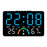 GH9007 Large Screen Digital LED Electronic Clock Multifunction Temperature Humidity Alarm Clock - Black Shell+Blue Light - 1