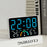 GH9007 Large Screen Digital LED Electronic Clock Multifunction Temperature Humidity Alarm Clock - Black Shell+Blue Light - 6