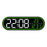 GH9009 Multifunctional Temperature Humidity Wall Clock Oval Shape LED Digital Alarm Clock for Living Room Bedroom - Black Shell+Green Light - 1