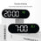 GH9009 Multifunctional Temperature Humidity Wall Clock Oval Shape LED Digital Alarm Clock for Living Room Bedroom - Black Shell+Green Light - 4
