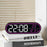 GH9009 Multifunctional Temperature Humidity Wall Clock Oval Shape LED Digital Alarm Clock for Living Room Bedroom - Black Shell+Green Light - 6