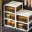2 Layer Drawer Organizer Box with Compartments Underwear Storage for Socks Bras - 10 Cells  /  No Cell - 5
