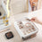 Double Layer Luxury Transparent Jewelry Box Flip Cover Compartment Ring Earring Makeup Storage Box - White - 4