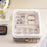Double Layer Luxury Transparent Jewelry Box Flip Cover Compartment Ring Earring Makeup Storage Box - White - 5