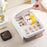 Double Layer Luxury Transparent Jewelry Box Flip Cover Compartment Ring Earring Makeup Storage Box - White - 6