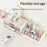 2-Tier Desktop Organizer Box Dual Drawer Office Storage Box Rack for Stationery Organization - Beige - 3