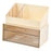 Creative Trapezoid Storage Rack and 2-Tier Storage Box Set Desktop Organizer Box Pen Holder Container for Office Study - Beige - 1
