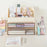 Creative Trapezoid Storage Rack and 2-Tier Storage Box Set Desktop Organizer Box Pen Holder Container for Office Study - Beige - 3