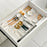 3 Grids Single Side Expandable Drawer Organizer Box Desktop Makeup Storage Divider for Cosmetics Kitchen - White - 3
