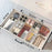 3 Grids Left  /  Right Side Expandable Drawer Organizer Adjustable Makeup Storage Box for Kitchen Desktop - White - 1