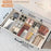 3 Grids Left  /  Right Side Expandable Drawer Organizer Adjustable Makeup Storage Box for Kitchen Desktop - White - 5