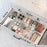 9 Grids Left  /  Right Side Expandable Drawer Organizer Adjustable Makeup Storage Box for Kitchen Desktop Cosmetics - White - 1